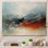 Une pensée de son abstrait en bleu et rouge - reproduction d'art abstrait