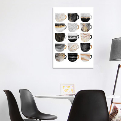 Pretty Coffee Cups III by Elisabeth Fredriksson - 1 Piece Wrapped Canvas Painting