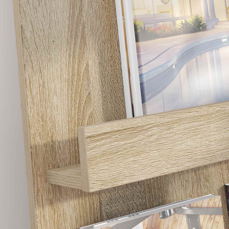 Wood Free Standing Magazine Rack, Beige
