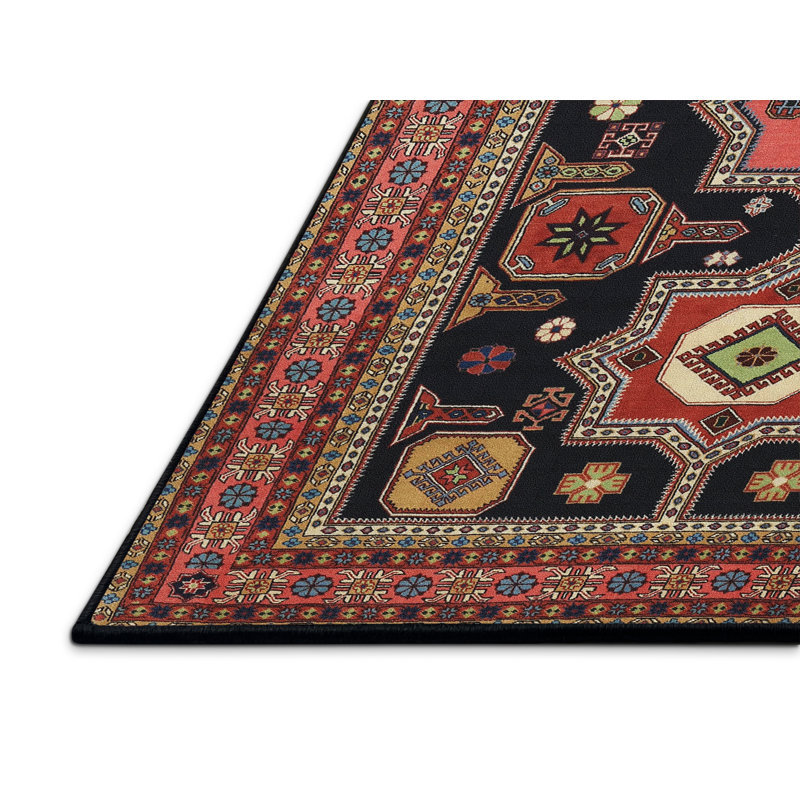 Tapis brun/noir traditionnel Obermeyer, Rectangle 4 pi x 6 pi