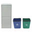 Poubelle basculante, armoire à déchets et recyclage avec 2 seaux-114235251