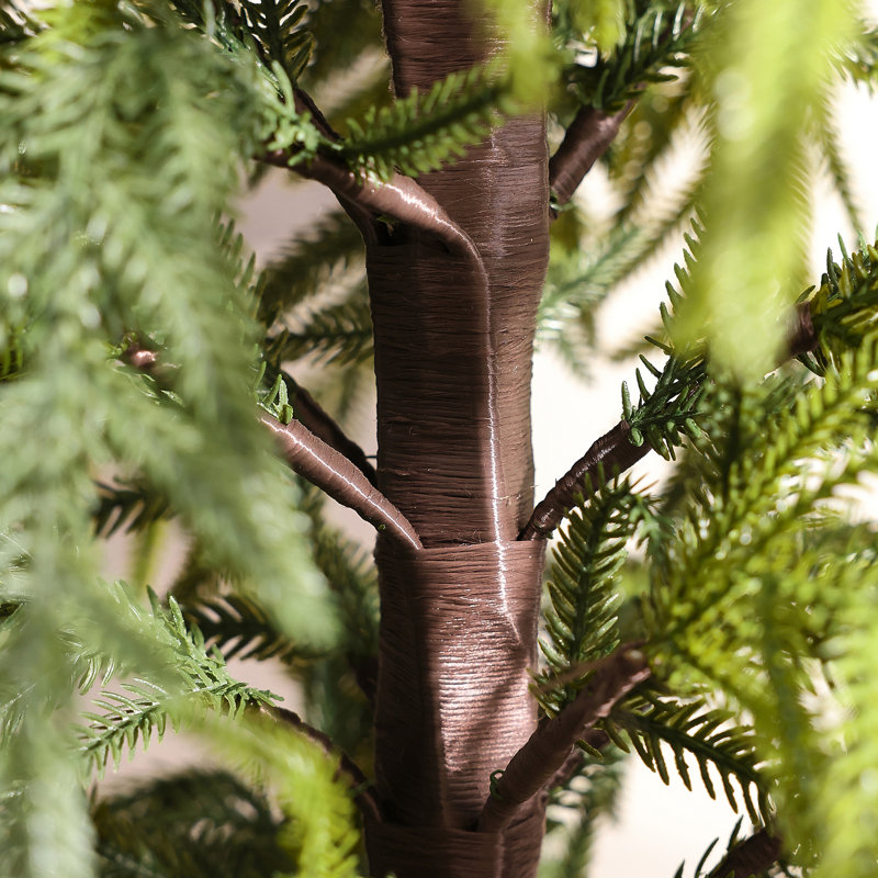 Arbre de Noël artificiel 6 pi avec support en métal stable pour la décoration des Fêtes