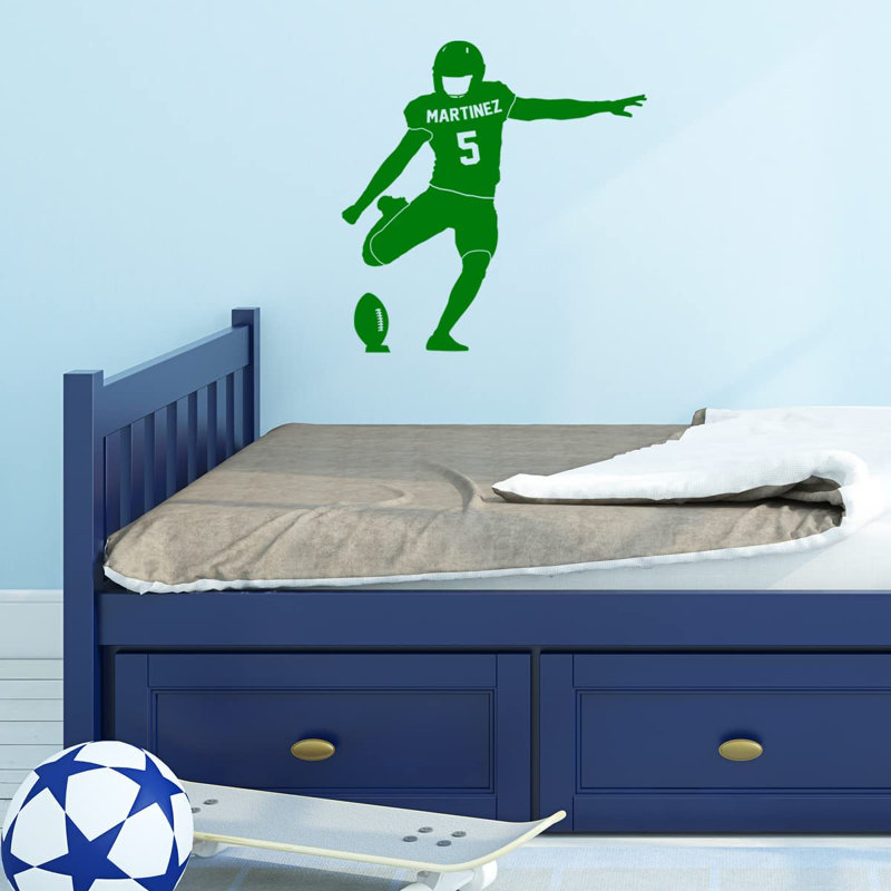 Adhésif décoratif trinquette de football personnalisé football sur pied Trinx - CS99, Vert, H 23 po x l 23 po
