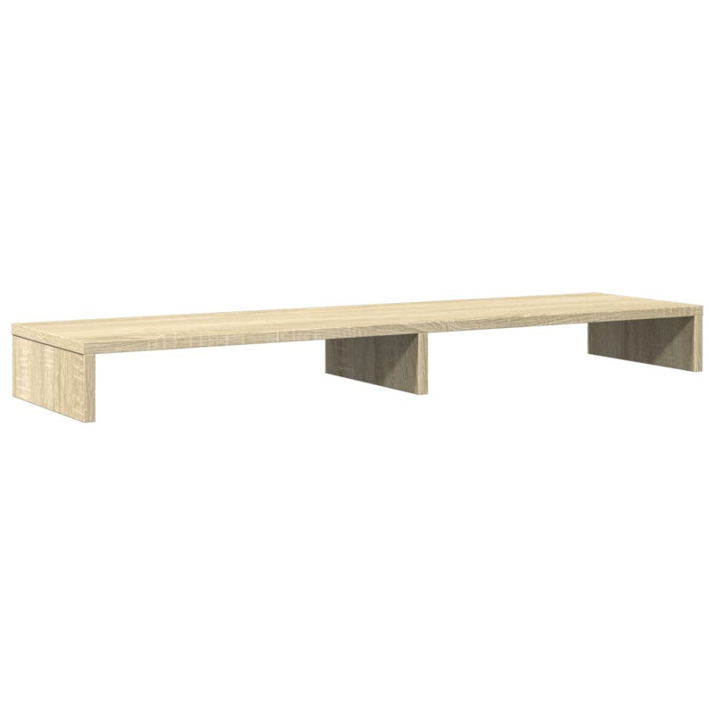 Bata Manufactured Wood Monitor Stand, Sonoma Oak, 10cm H x 100cm W x 27cm D