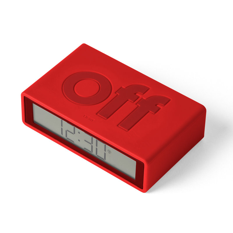 No Style Digital Electric Alarm Tabletop Clock, Red