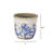 6.5in. Floral Tuscan Ceramic Blue Scroll Planter