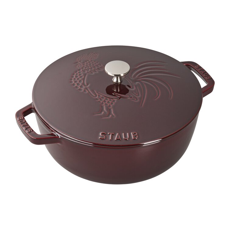 Staub Enameled Cast Iron Embossed Twist Dutch Oven, 4 1/4-Qt