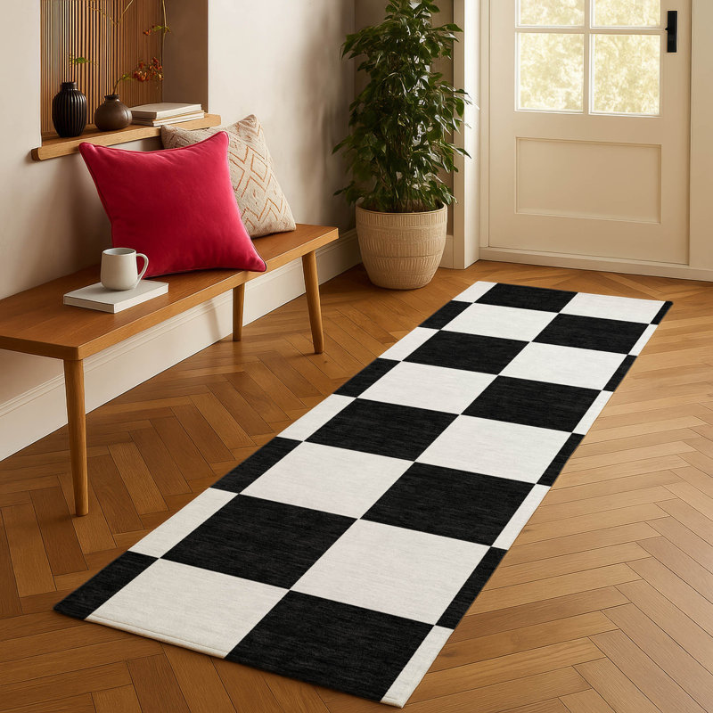 Machine Washable Indoor/Outdoor Micelotta ACN2345 Geometric Rug, Runner 2'3" x 7'6"