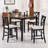 Chicraft Modern 5-Piece Dining Table Set with Solid Wood Frame and Waterproof Top-120147043-120147042-120147045