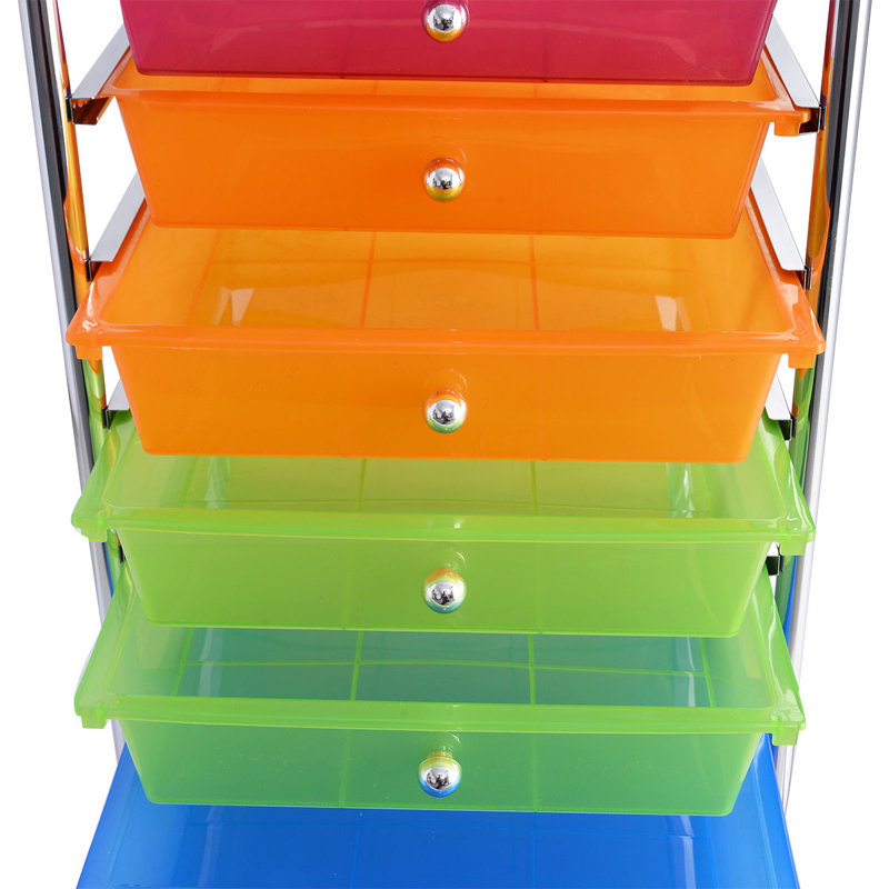 Commode de rangement à 10 tiroirs Eidson, Multicolore