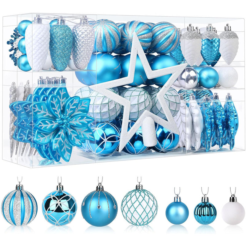 Decorative Accent, Blue/White Silver