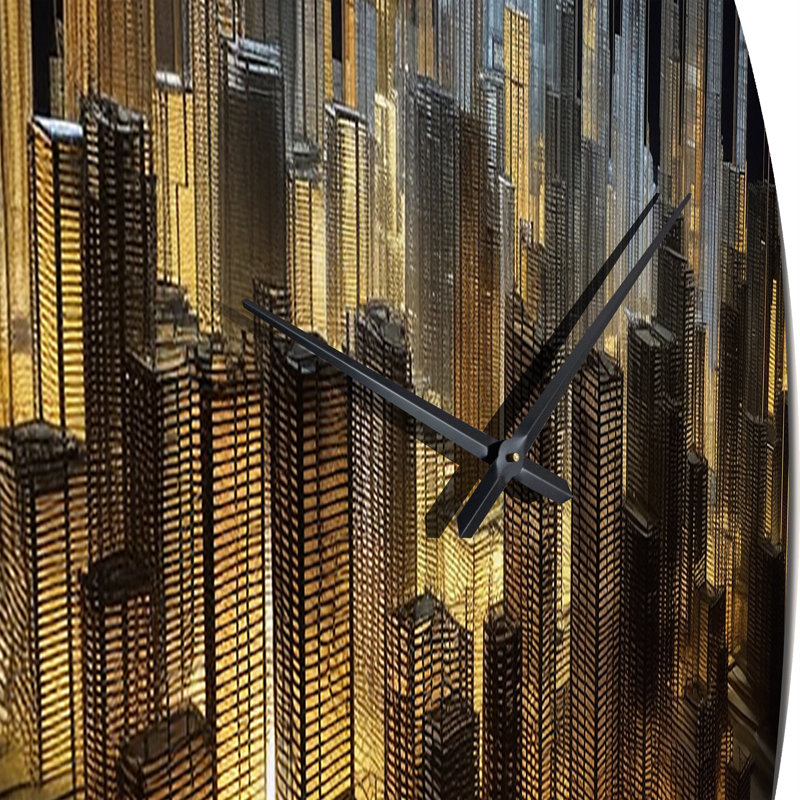 Horloge murale 3D 3D Cityscape New York, Petit