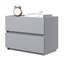 Commode 2 tiroirs empilable, 23,6 po-2050528459