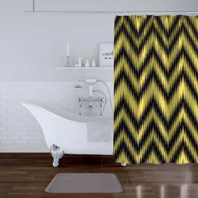 Rideau de douche simple à chevrons
