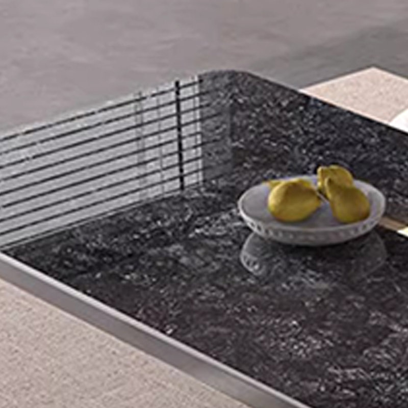 High-end simple modern dining table, Black, 29.5"H x 62.9"L x 33.4"W