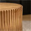 Ensemble de tables basses gigognes cylindriques de style rétro avec motif en relief texturé vertical pour le salon, le bureau et la salle à manger, naturel (ensemble de 2)-907569525