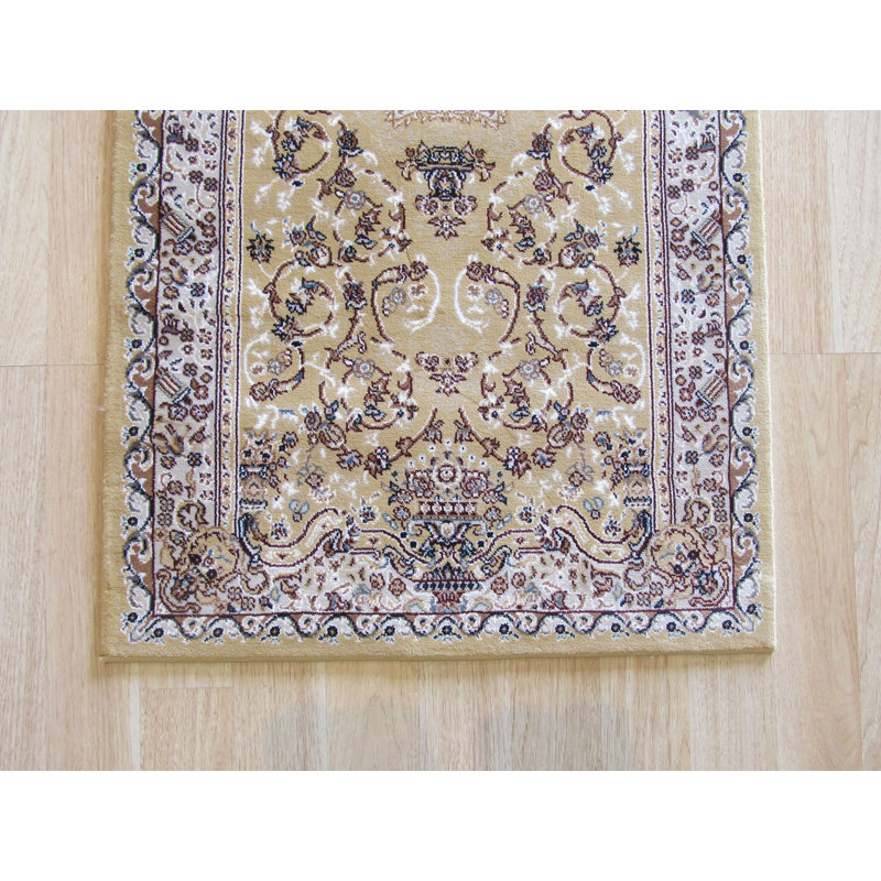 Gold Oriental Rug by , Luxurious and Elegant Area Rug for Enhancing the Sophistication of Your Living Room, Bedroom, Office, or Home Décor