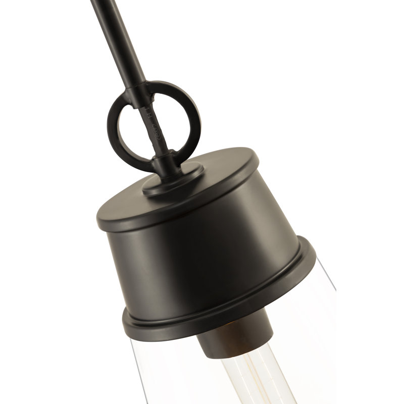 Bertina 1 - Light Single Pendant, Matte Black, 96.25" H x 7.5" W x 7.5" D