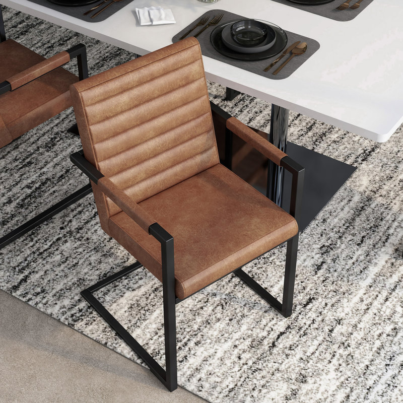 Fauteuil en polyester l 20,75 po Berkine, Brun