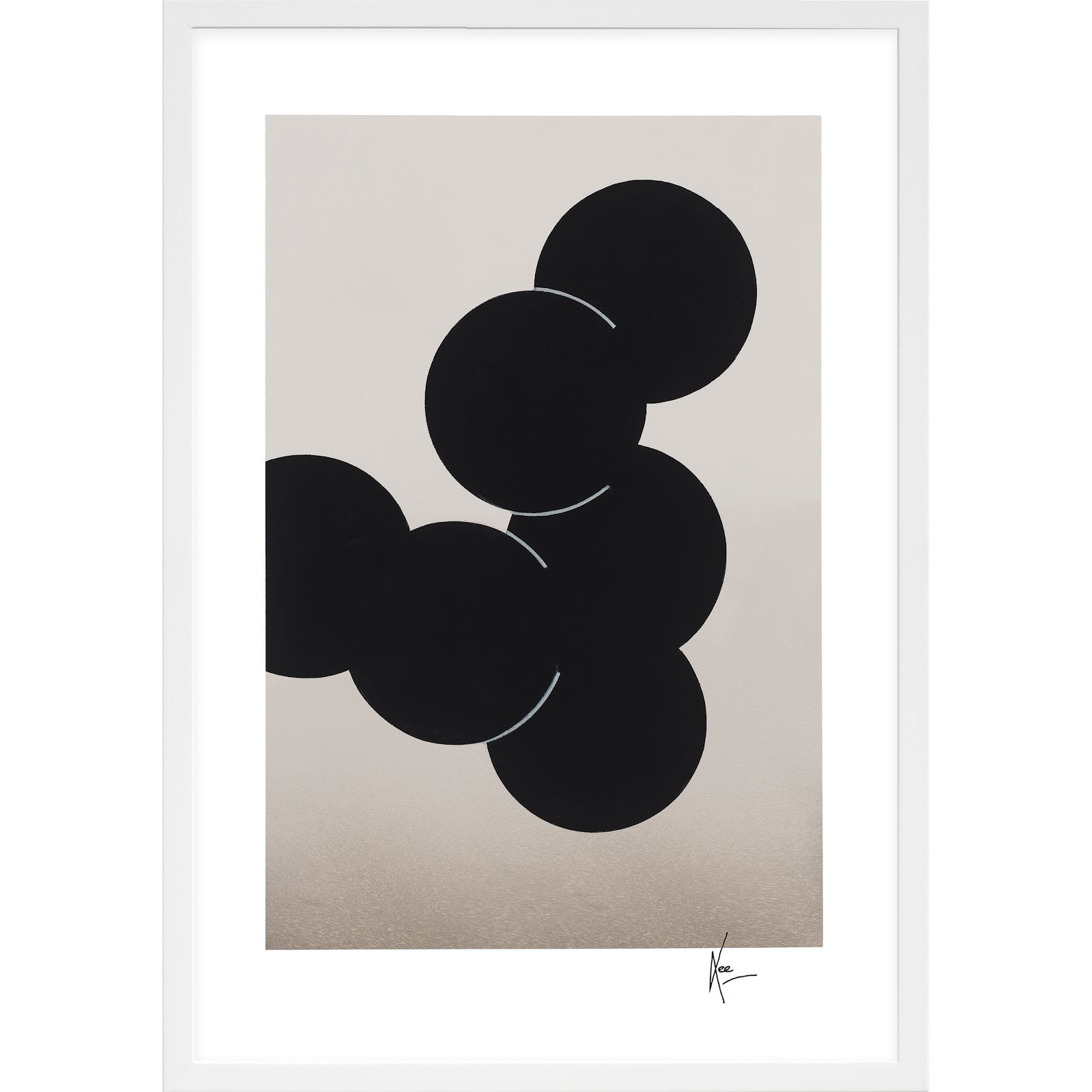 Orbit by Lee Lessem, White, 38" H x 26.5" W x 1.25" D