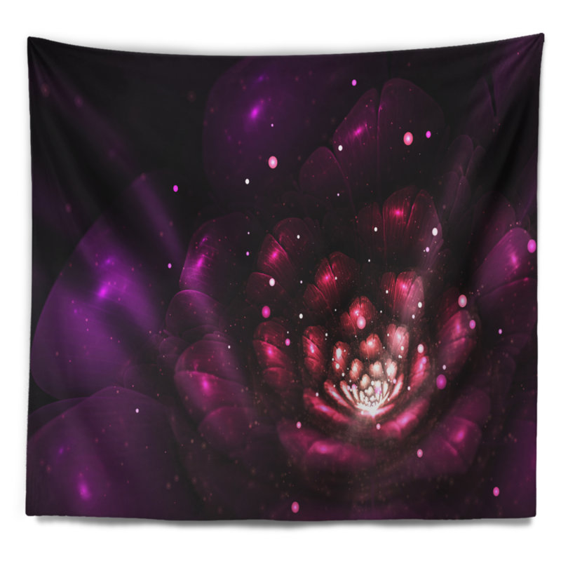 Tapisserie florale abstraite, H 32 po x l 39 po