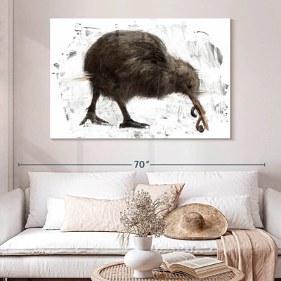Kiwi With Worm
