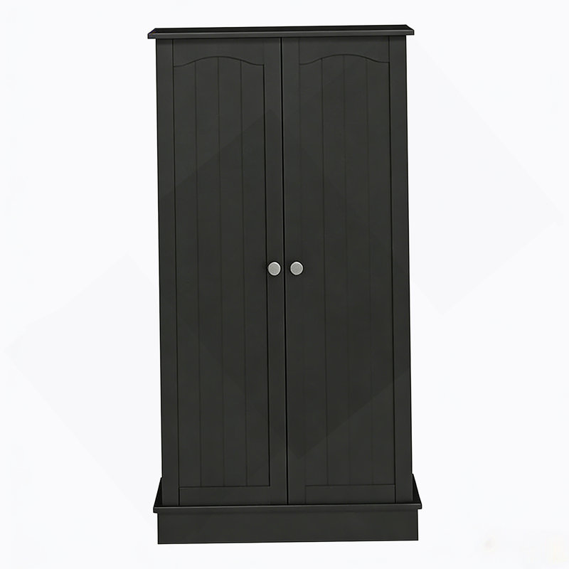 Armoire de cuisine moderne avec 5 étagères et 12 étagères à épices pour un rangement intelligent et sécuritaire., Noir