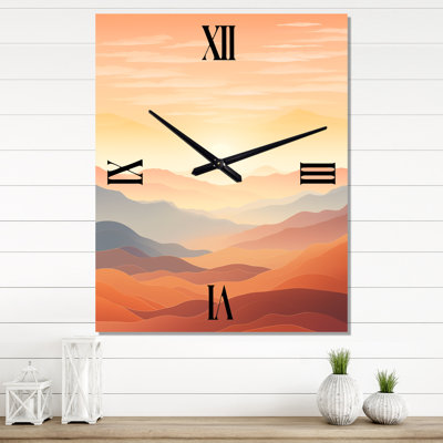 Fateema - Sunrisesunset Wall Clock Oversized