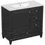 Meuble-lavabo spacieux en bois massif