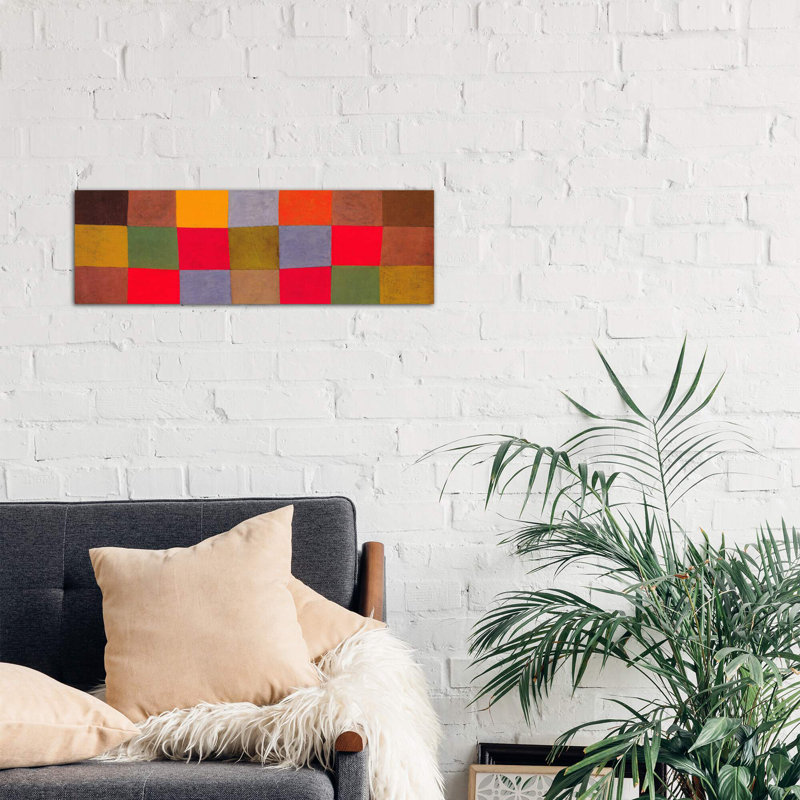 New Harmony by Paul Klee - Wrapped Canvas Panoramic Painting, 30.48 cm H x 91.44 cm W x 1.91 cm D