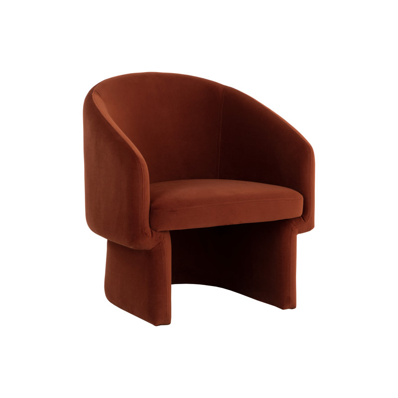 Lounge Chair, Orange Polyester