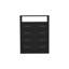 Commode 4 tiroirs Pérou, plateau supérieur, 1 tablette ouverte - noir