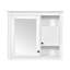 Armoire à pharmacie murale avec miroir et tablettes réglables pour un rangement peu encombrant dans la salle de bain