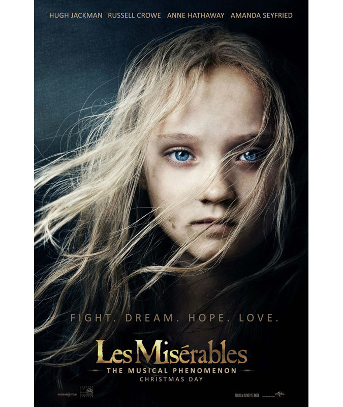 Les Miserables, 40" H x 27" W