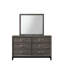 Mobilier de chambre à coucher contemporain en bois avec commode 6 tiroirs 1Pc-887047397