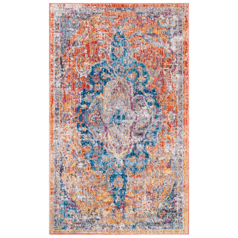 Tapis orange Jehanne, Rectangle 3 pi x 5 pi