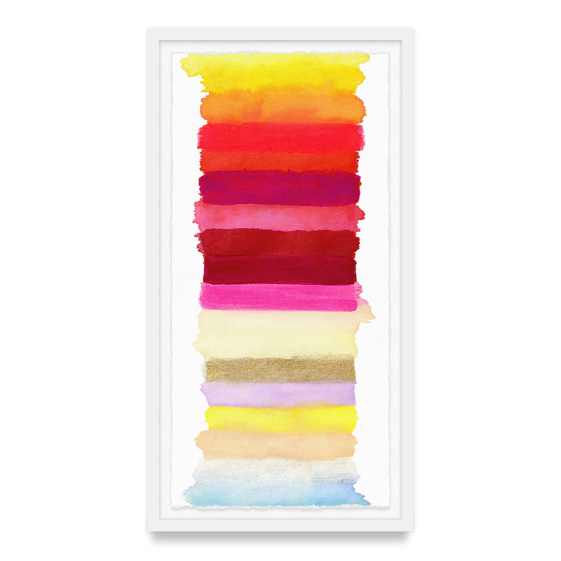 Radiant Stripe #3 By Kristi Kohut, White Wood, 17" H x 30" W