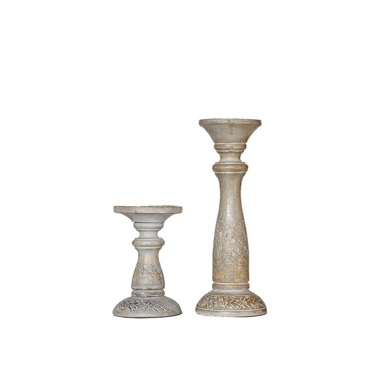 15'' H Wood Tabletop Pillar, 12" H x 4" W x 4" D