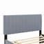 Lit plateforme tapissier en velours avec lit gigogne-1869476240