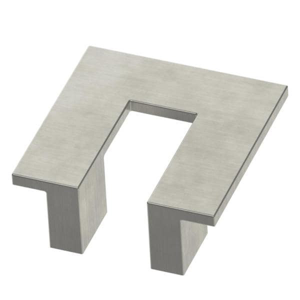Poignée à découpes carrées 1-1 / 4 po nickel satiné