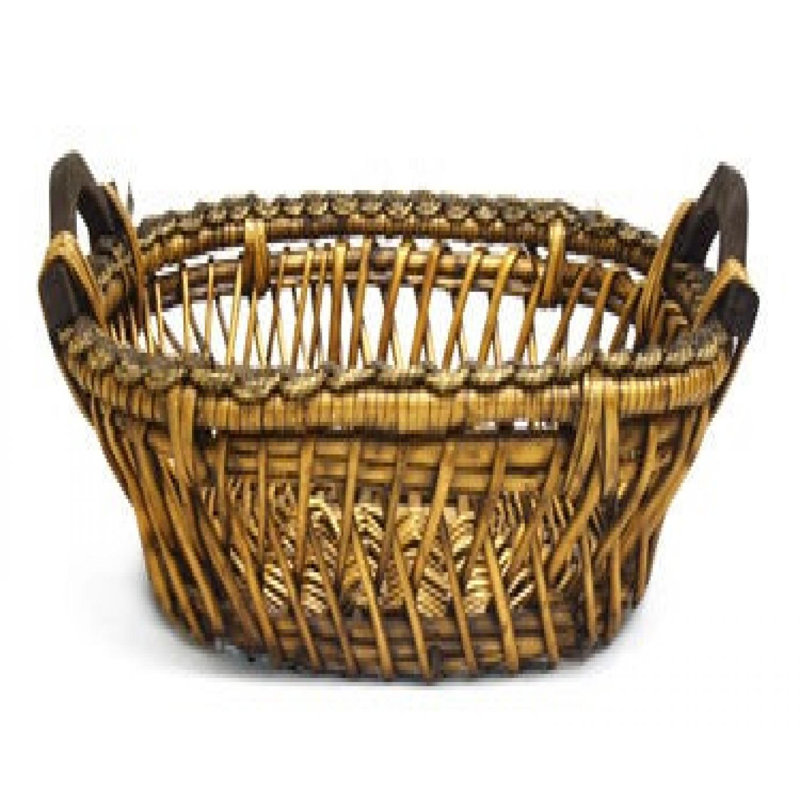 Panier ovale de couleur miel