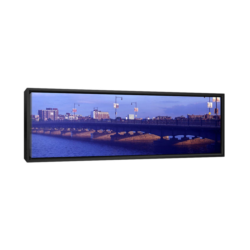 Pont sur une rivière, pont Longfellow, Charles River, Boston, Suffolk County, Massachusetts, États-Unis par Panoramic Images - reproduction sur toile tendue sur châssis