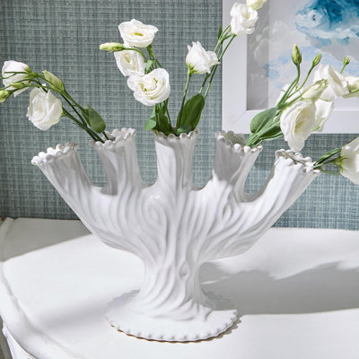 Vase décoratif en céramique 5 tiges, 9,5 po