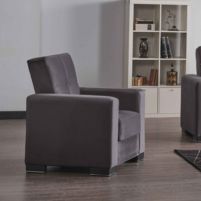 Fauteuil convertible 3-en-1 rembourré en tissu avec rangement Legacy