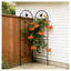 Ensemble de 4 treillis de jardin en métal antirouille pour plantes grimpantes, moustiquaire d'extérieur avec décor papillon, fer noir, H 71 po x l 19,7 po