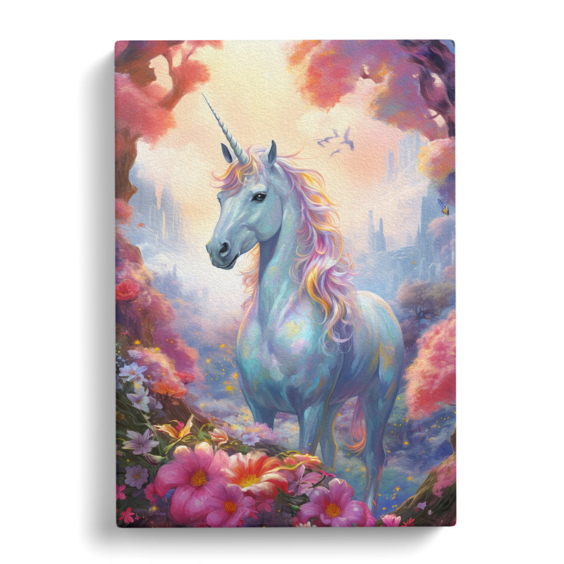 Unicorn Tachisme - No Frame Print, 60cm H x 40cm W x 3cm D