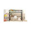 Lit mezzanine double en métal avec bureau et grille en métal-1918460676