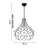 Adjustable Heigt 1-Light Midnight Geometric Pendant