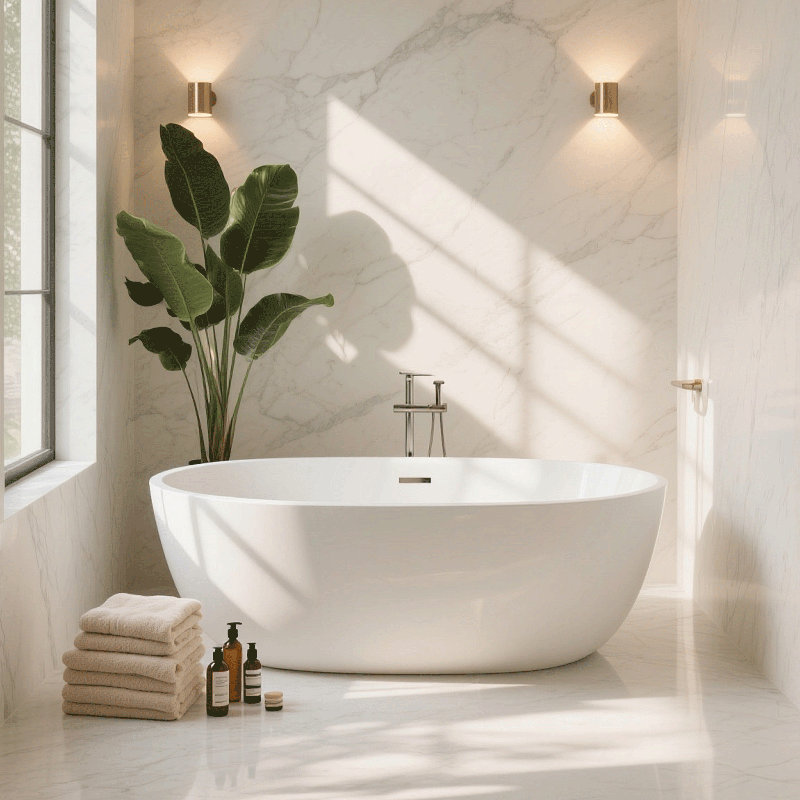 59" x 29.53" Freestanding Soaking Acrylic Oval Bathtub with Sharp Edges