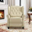 Fauteuil inclinable en cuir fleur 31,1 po de large avec dossier à oreilles (ensemble de 2)-1982593359